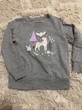 Little sleepies Gray Unicorn Sweatshirt